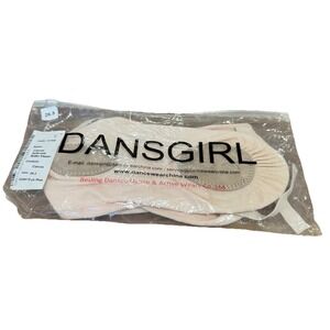 DANSGIRL Ballet Slipper Shoes Pale Pink Canvas Split Sole 26.5‎ Medium
